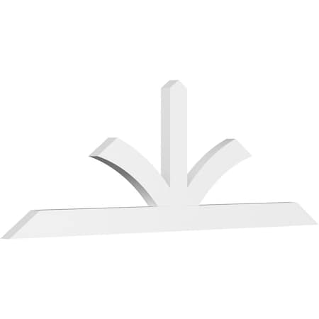 Ekena Millwork Richland Architectural Grade PVC Gable Bracket, 72"W x 24"H x 2"D x 4"F, 8/12 Pitch GBP072X24X0204RIC00
